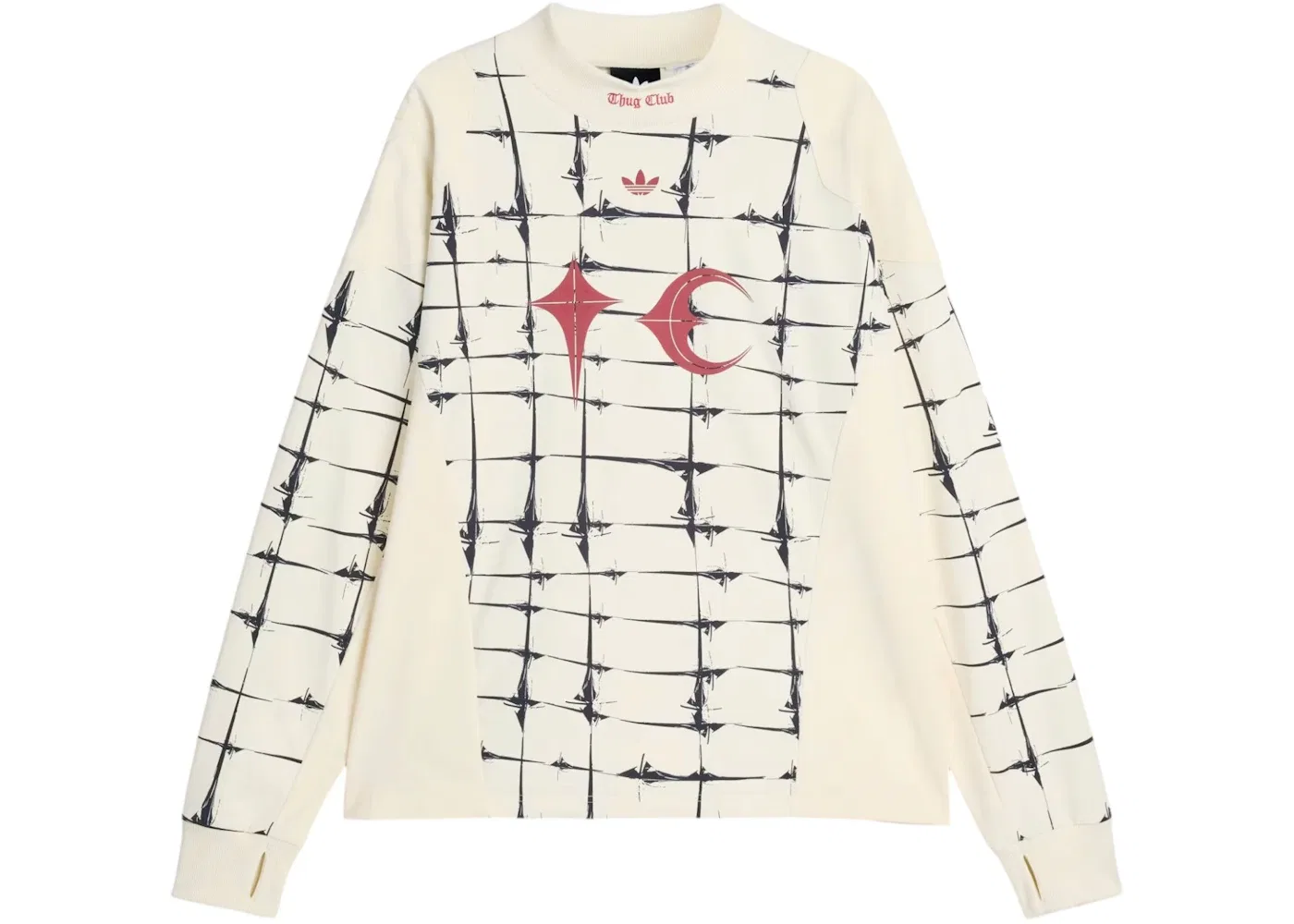 Мужская футболка с длинным рукавом Adidas x Thug Club Goalie L/S T-shirt, White