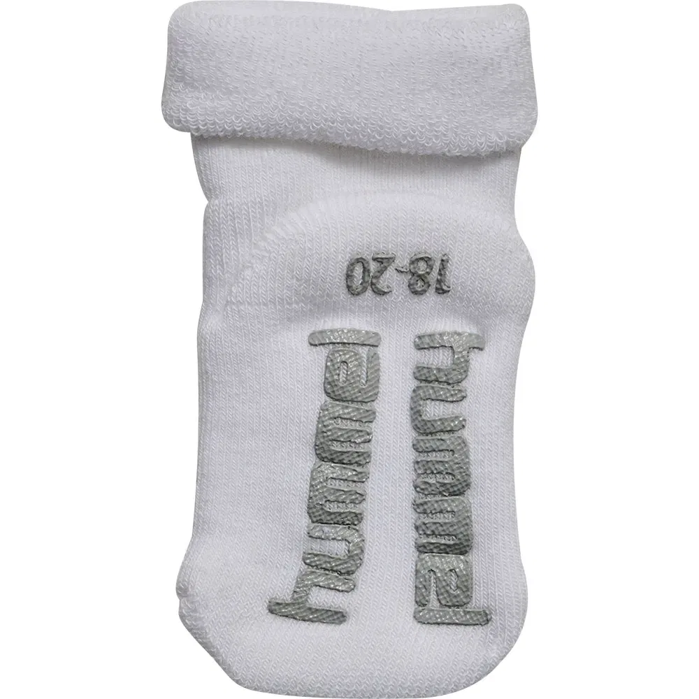 Детские носки нескользящие с силиконовым принтом Hummel, White — фото 3