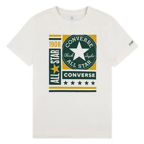 Детская футболка с принтом CNVB Ctp Blocks Logo Converse, Weiß