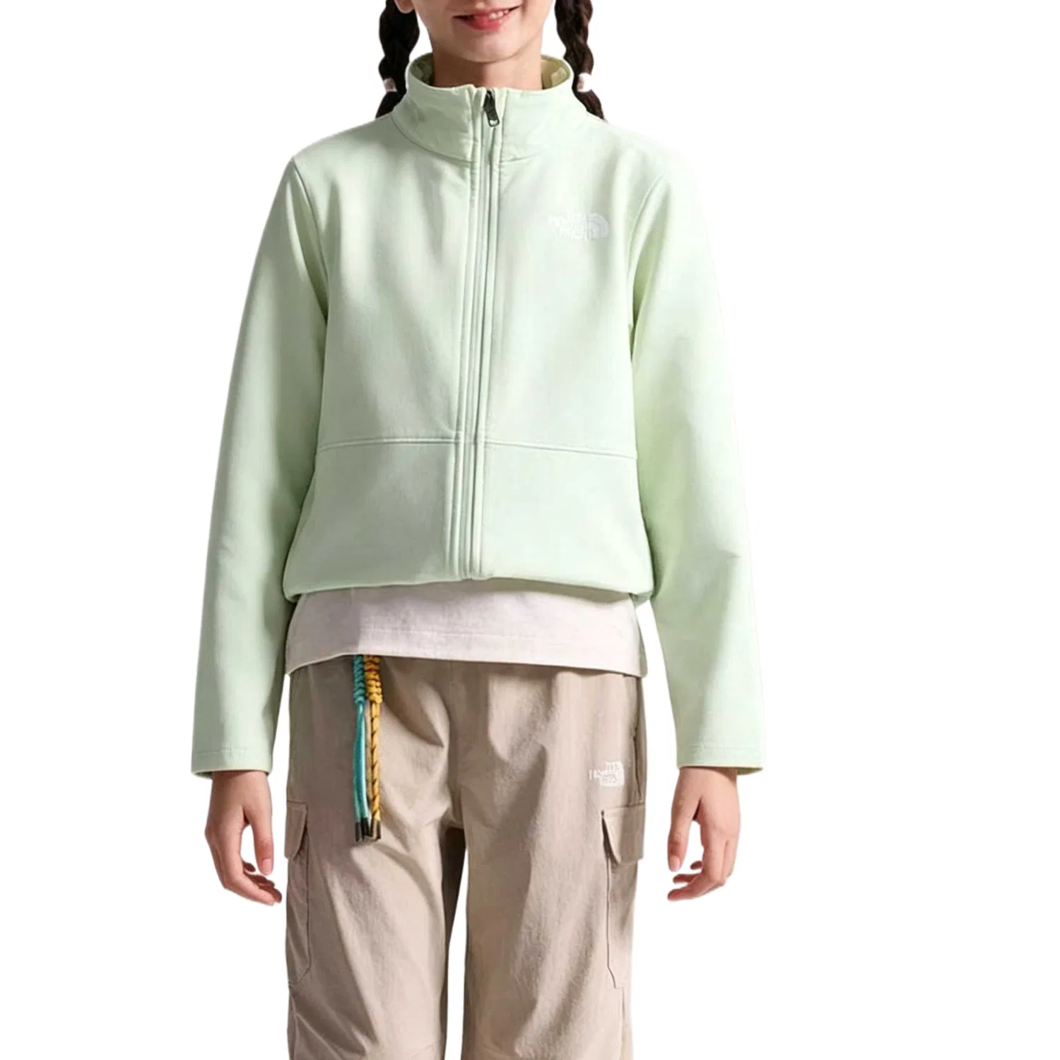 Детская куртка с воротником-стойкой The North Face, Green