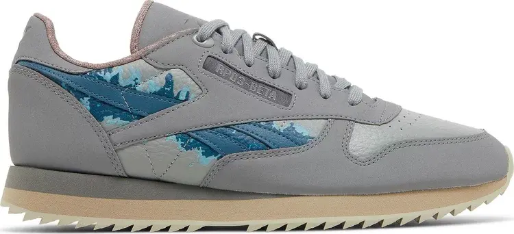 

Кроссовки jurassic world x classic leather ripple 'blue and beta' Reebok, серый