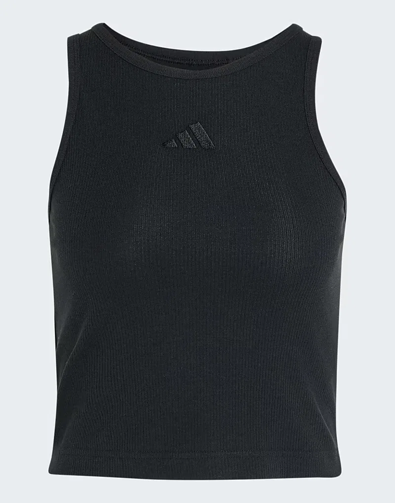 Майка Rib Small Logo Kit Adidas Sportswear, черный