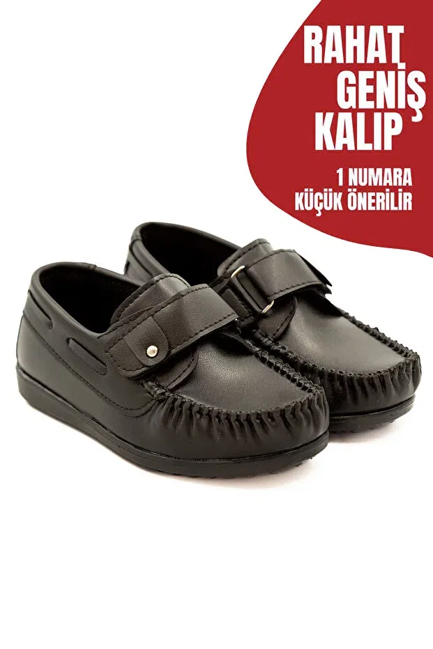 Детские ортопедические туфли для мальчиков Ewen Tomm, Black Flat