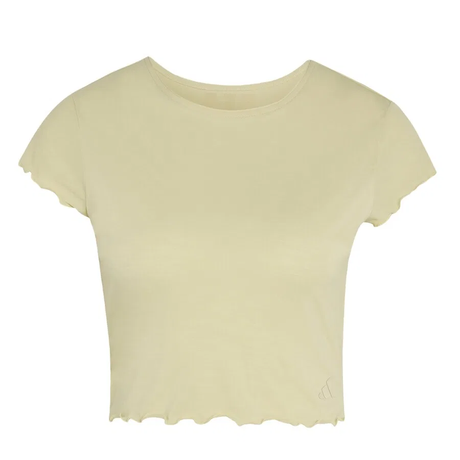 Футболка ADIDAS PERFORMANCE Performance Shirt 'Motion' пастельно-желтого цвета