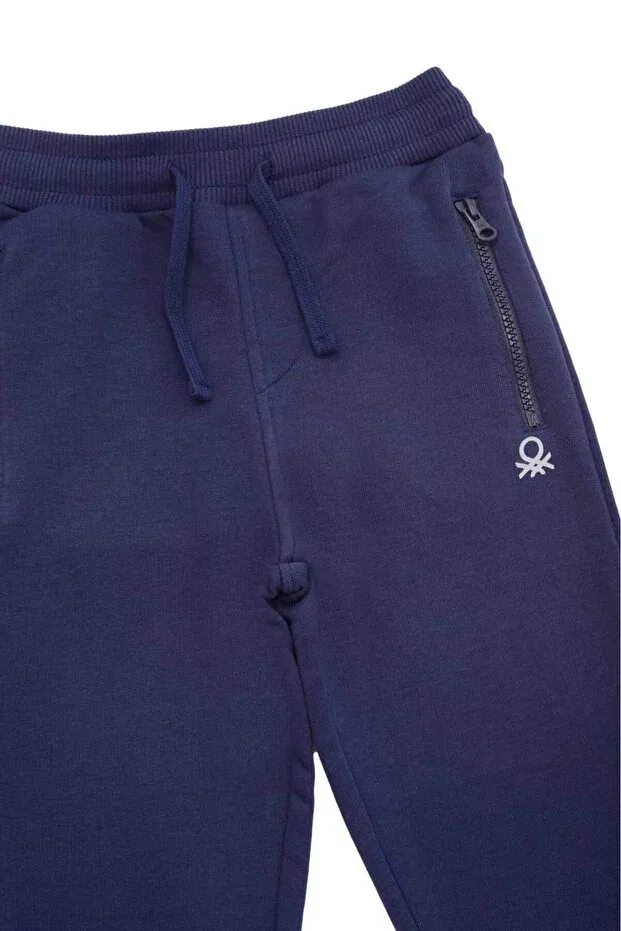 Детские спортивные штаны для мальчиков с принтом Benetton, Navy Blue — фото 3