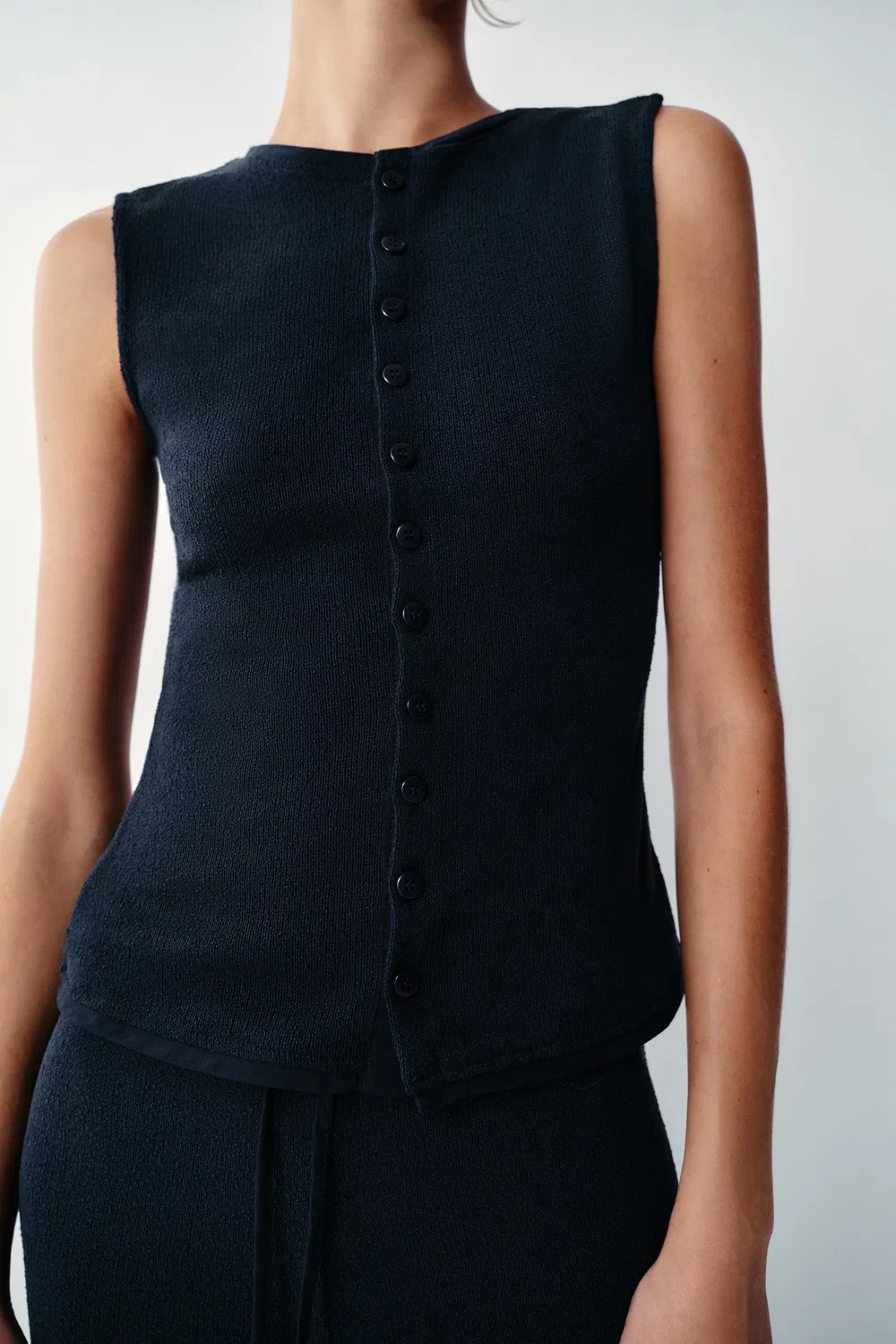 Жилет Хенли ZARA, Navy blue — фото 2