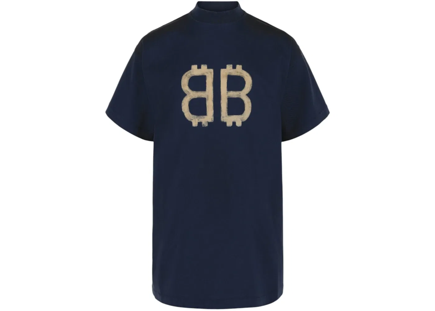 Мужская футболка с принтом Crypto-Print Vintage Balenciaga, цвет Washed Blue