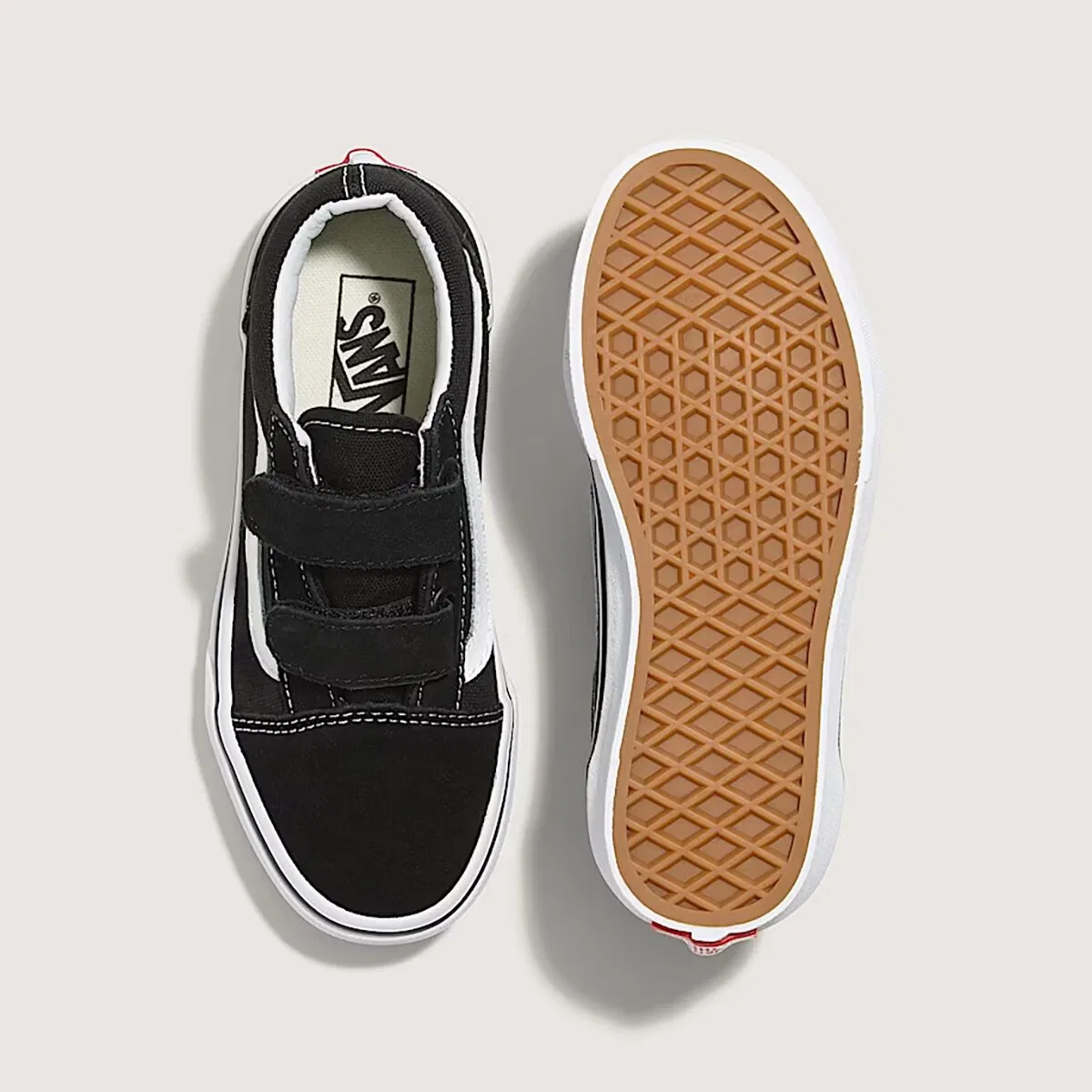 Детские кеды с принтом Old Skool V Vans, Black True White — фото 4