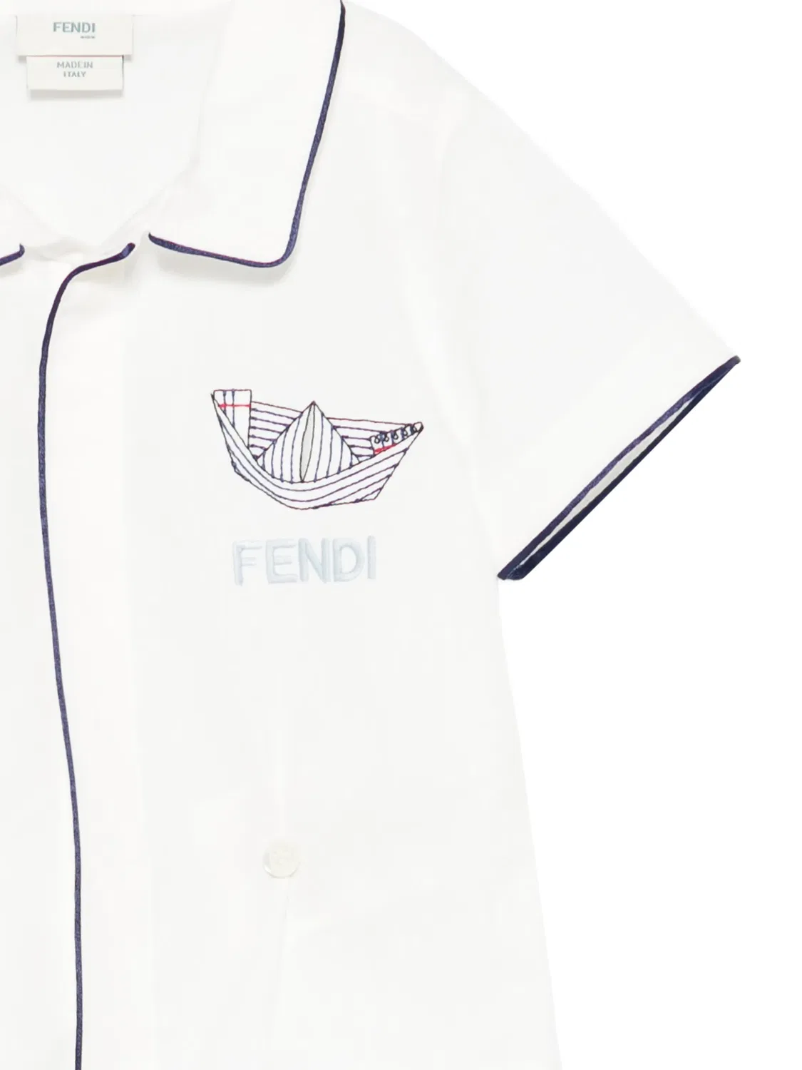 FENDI Комплект шорт с логотипом, белый — фото 2