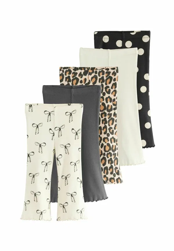 Брюки с принтом animal print Regular fit - flared 5 pack - leggings - trousers Next, Animal Print, животный принт