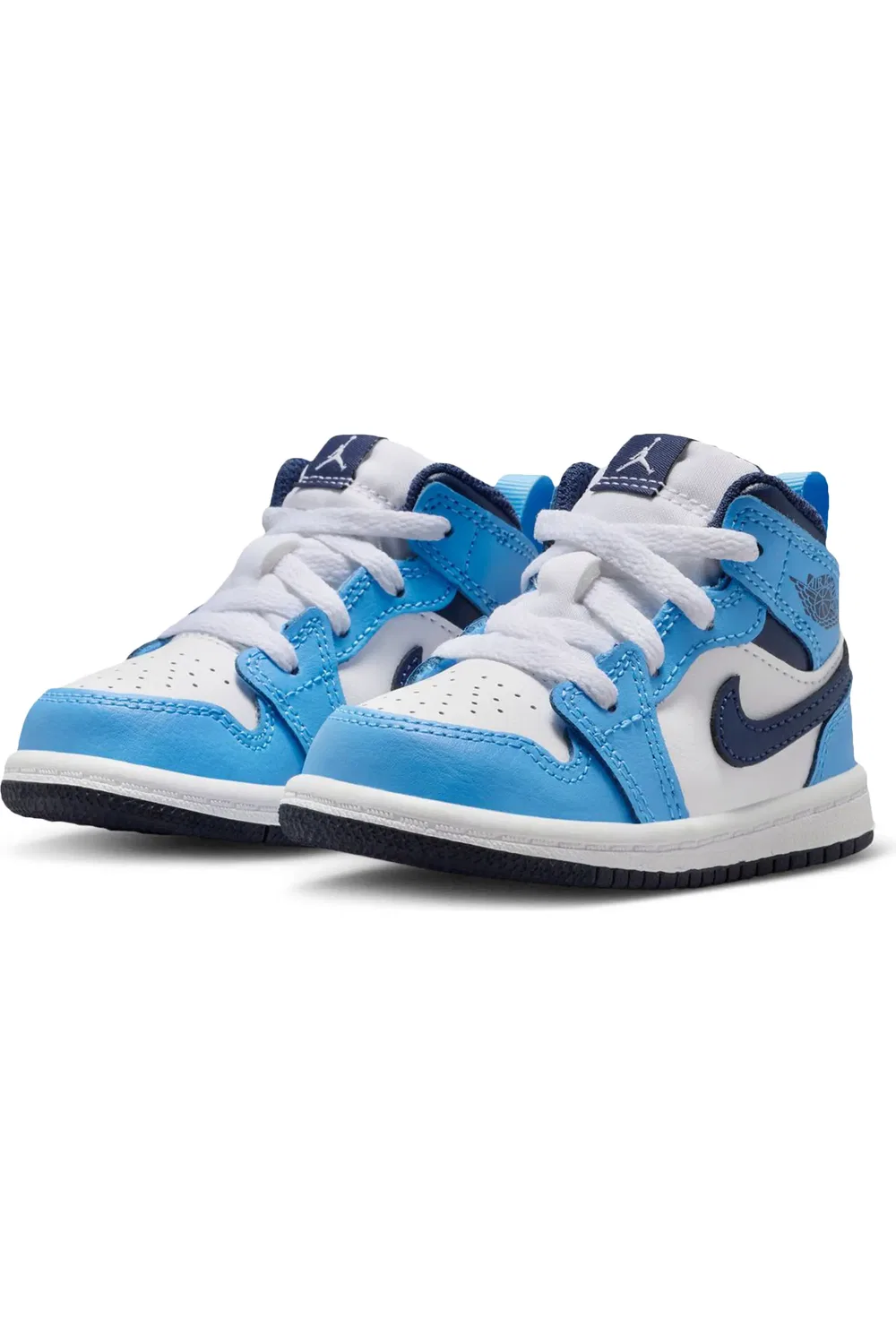 Детские кроссовки высокие Air Jordan 1 Mid Jordan, темно-синий/синий/белый