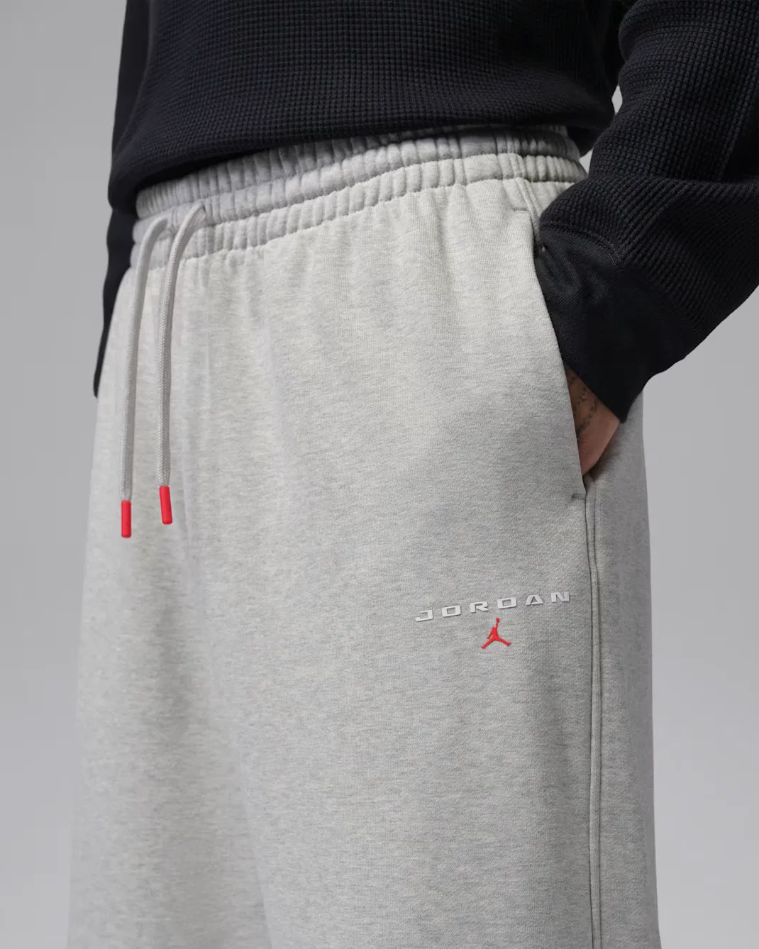 Мужские брюки Jordan Flight Fleece, Grey Heather — фото 3