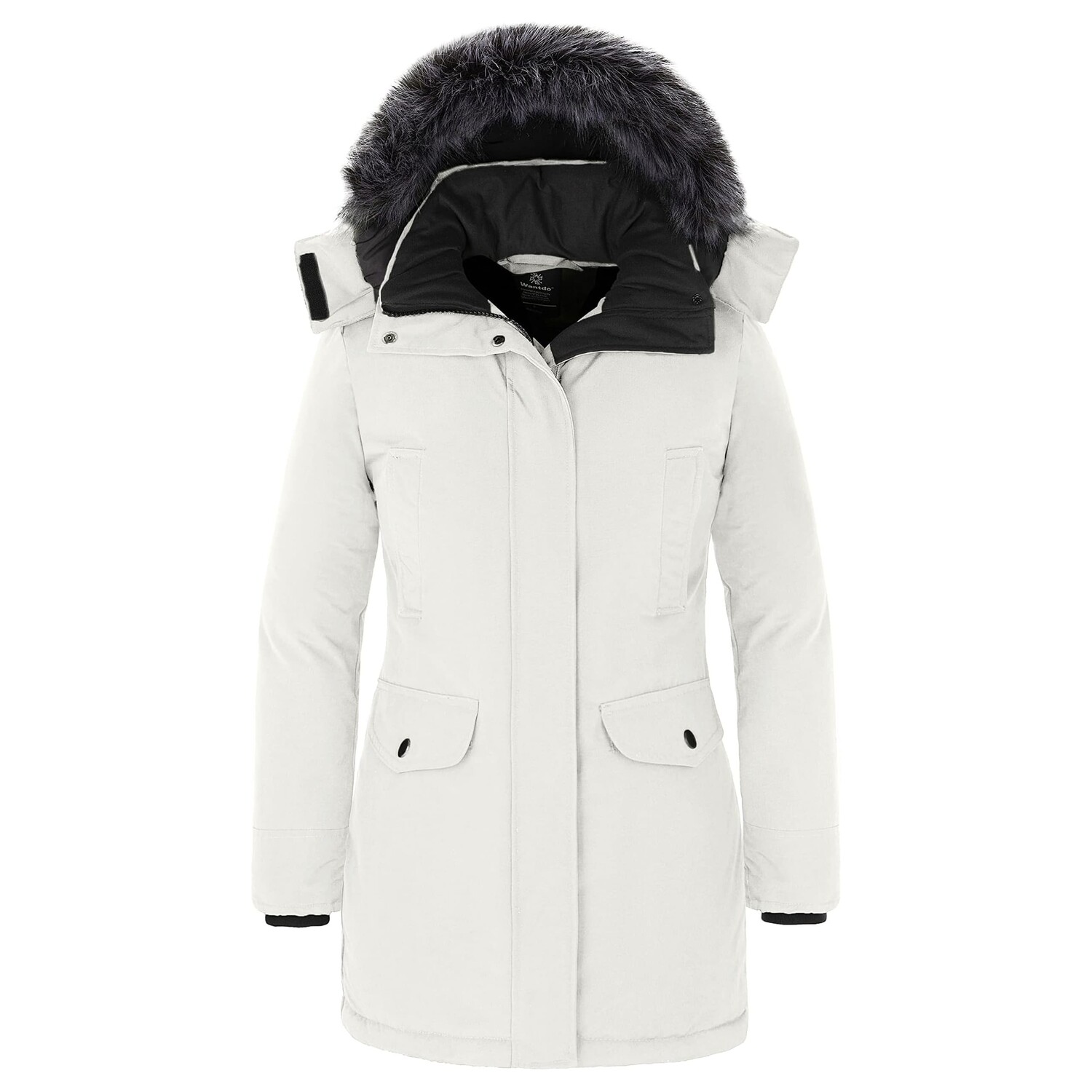 

Парка Wantdo Waterproof Hooded Faux Fur, серовато-белый