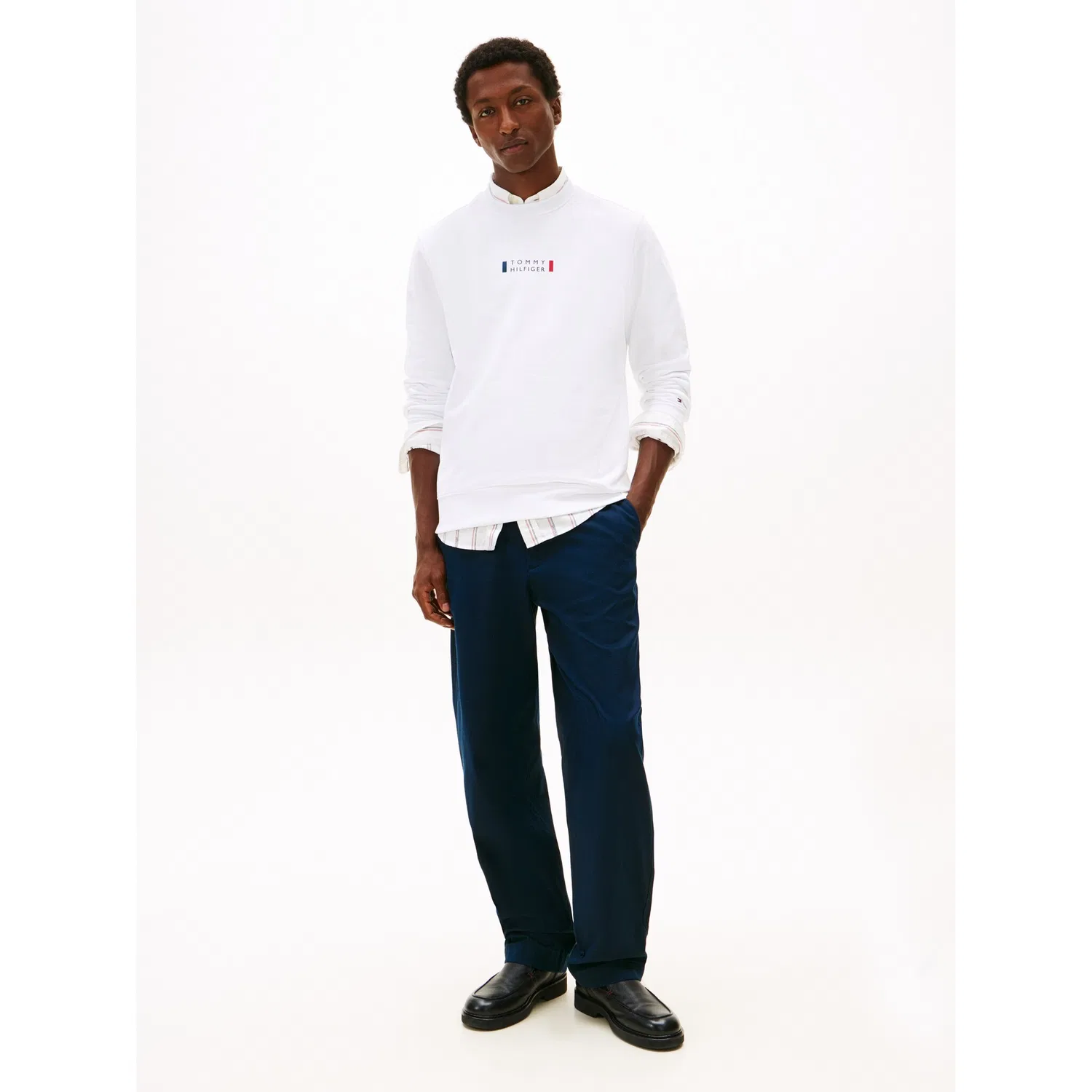 Мужской свитшот с круглым вырезом Tommy Hilfiger, White — фото 3