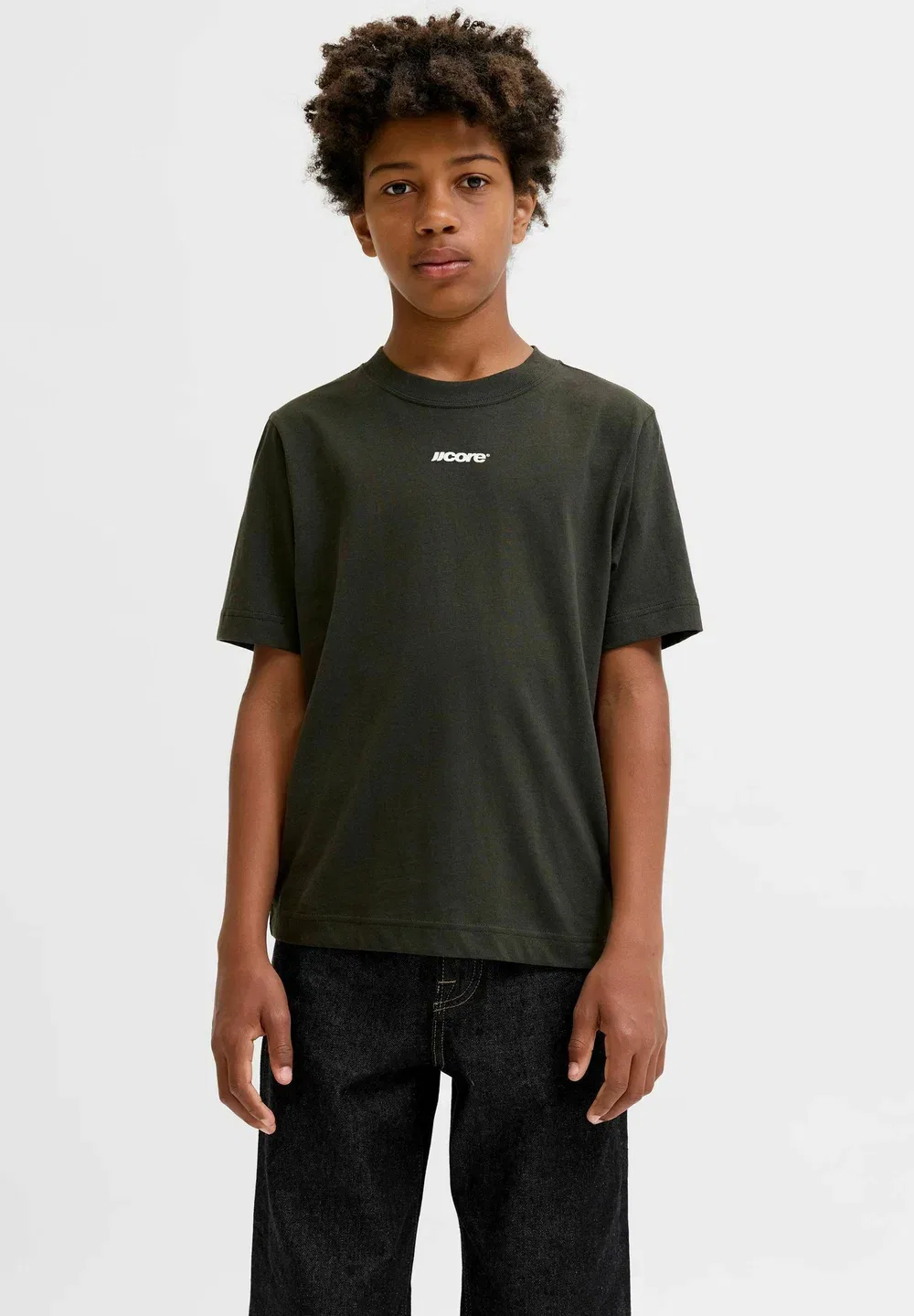 Футболка с надписью Jcoclub на спине, размер ss, cn sn jnr - футболка с принтом Jack & Jones Junior, Peat — фото 3
