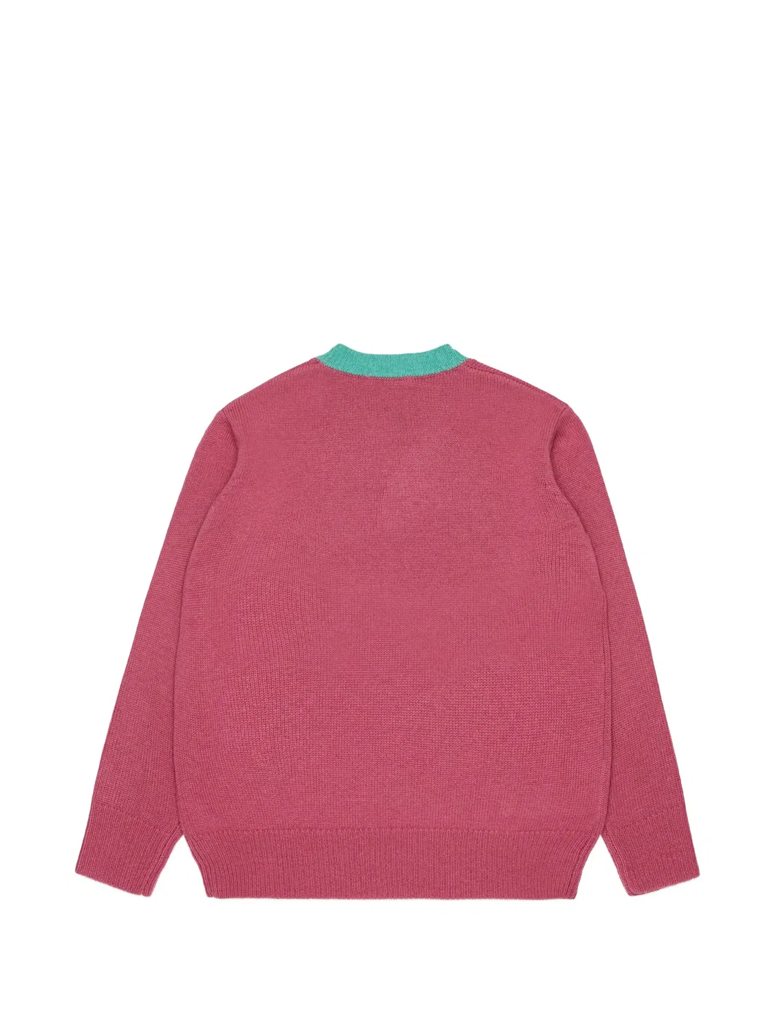 Свитер вязки интарсия с логотипом Marni Kids, розовый — фото 2