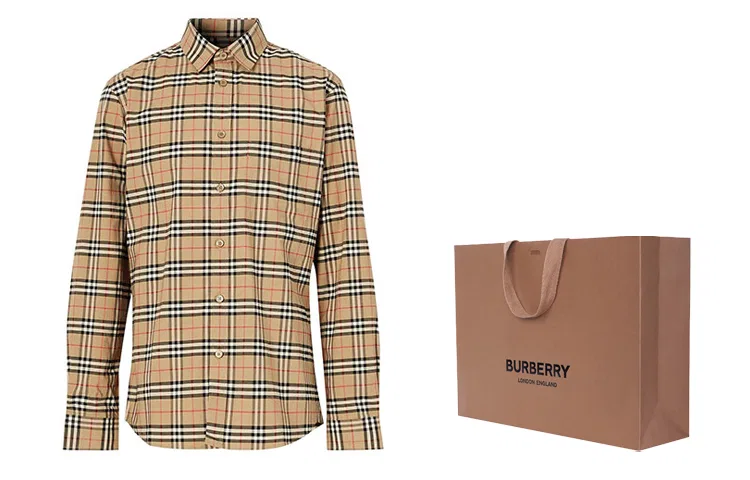 Мужская рубашка Burberry FW21 Shirt, Light Umber — фото 4