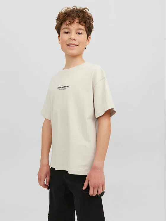 Футболка loose fit Vesterbro Jack & Jones Junior, бежевый