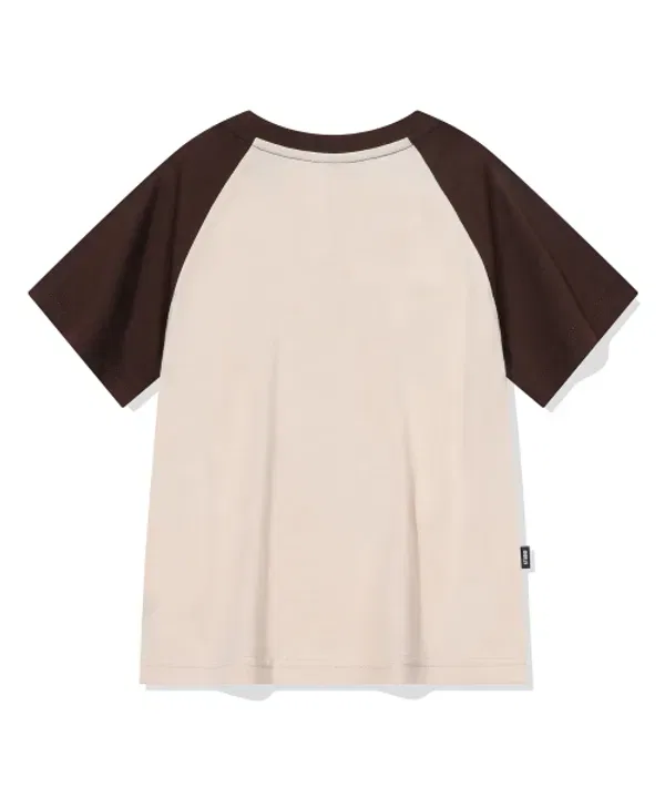 Футболка с принтом Precious Raglan, коричневый — фото 3