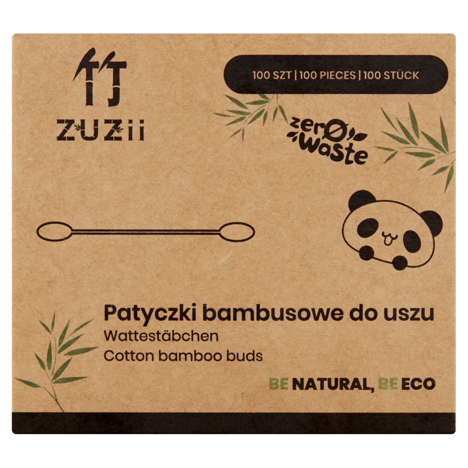 

Zuzii Bamboo бамбуковые ватные палочки, 100 шт/1 упаковка