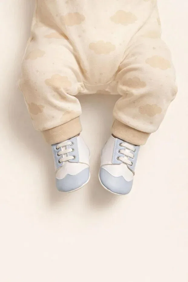 Детские ботинки для девочек кожаные Glam Minissa Baby Kids, Blue And White