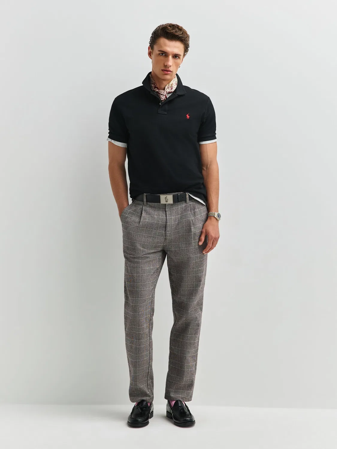 Поло Polo Ralph Lauren Custom Fit, черный — фото 2