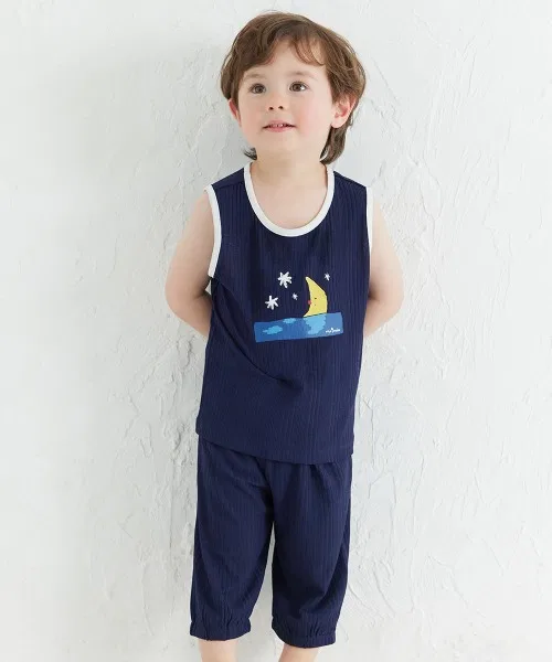 Детский комплект из топа и брюк с принтом Moonlight TanTop & Pants moimoln, Navy