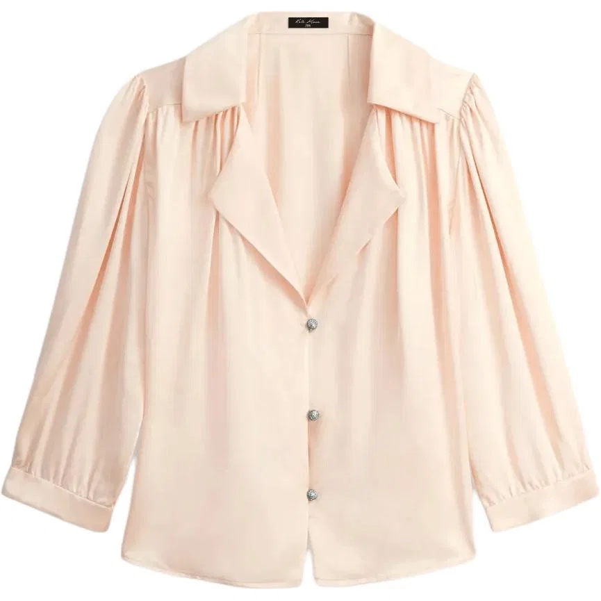 Женская шифоновая рубашка с длинным рукавом Kate Moss, ZARA, Pink