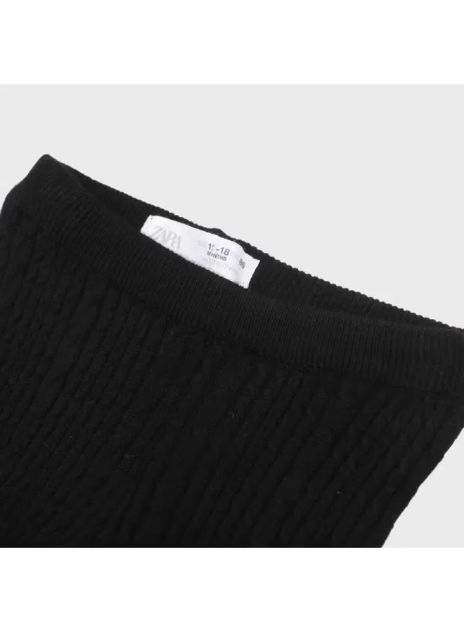 Брюки джоггеры с рубчиком Zara, черный — фото 4
