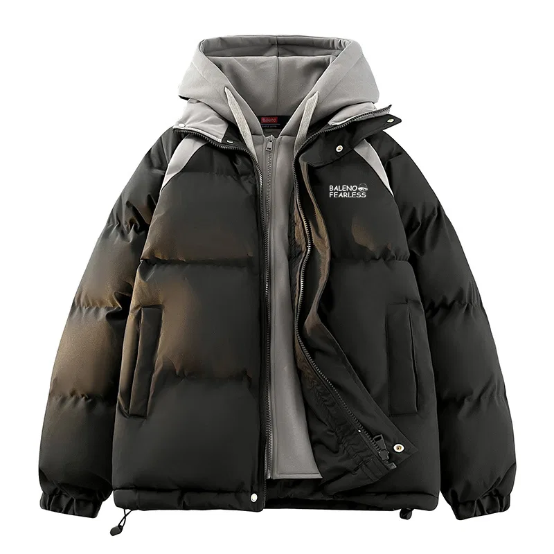 Детское пуховое пальто с капюшоном BALENO, Black With Dark Gray