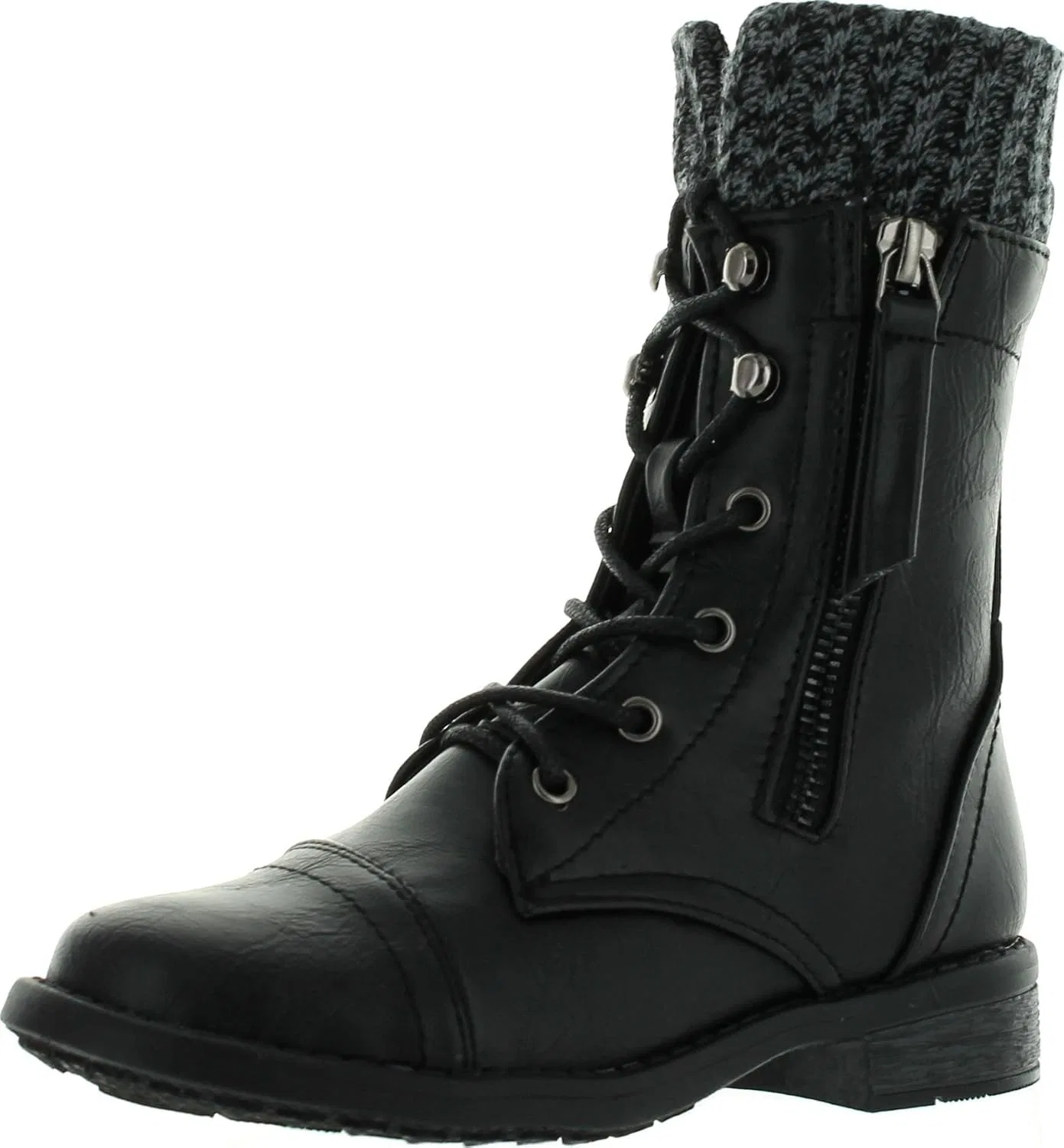 Детские ботинки на шнуровке с молнией Justina58k JJF Shoes, Black