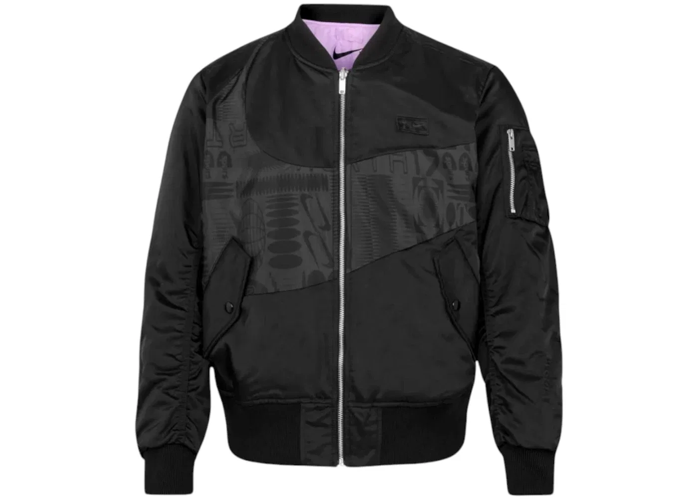 Мужская куртка-бомбер двусторонняя Nike Tottenham Hotspur 2023/24, Black/Violet Star