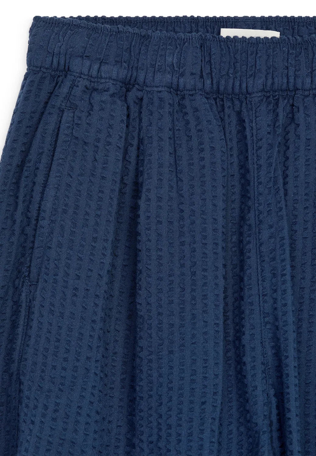 Брюки-Баллоны из жатой ткани, унисекс - брюки Arket, Dark Blue — фото 3