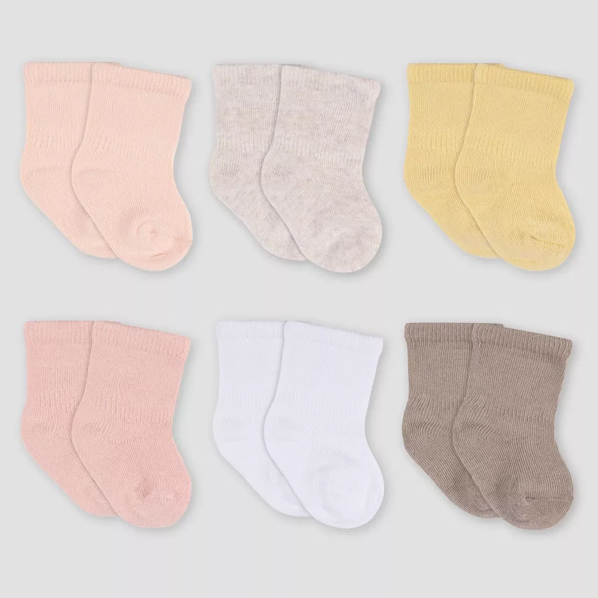 Детские носки для малышей 6 пар Wiggle Proof NEWBORN, Pink