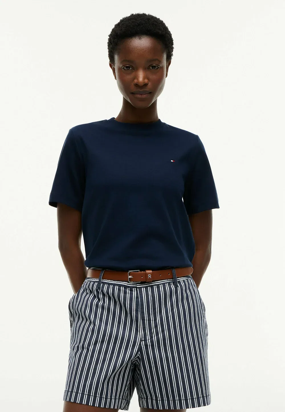 Футболка свободного кроя из трикотажа - базовая футболка Tommy Hilfiger, Dark Blue