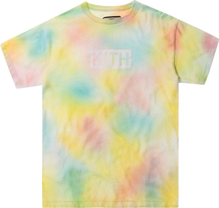 

Футболка Kith Tie Dye Box Logo Tee 'Yellow', желтый