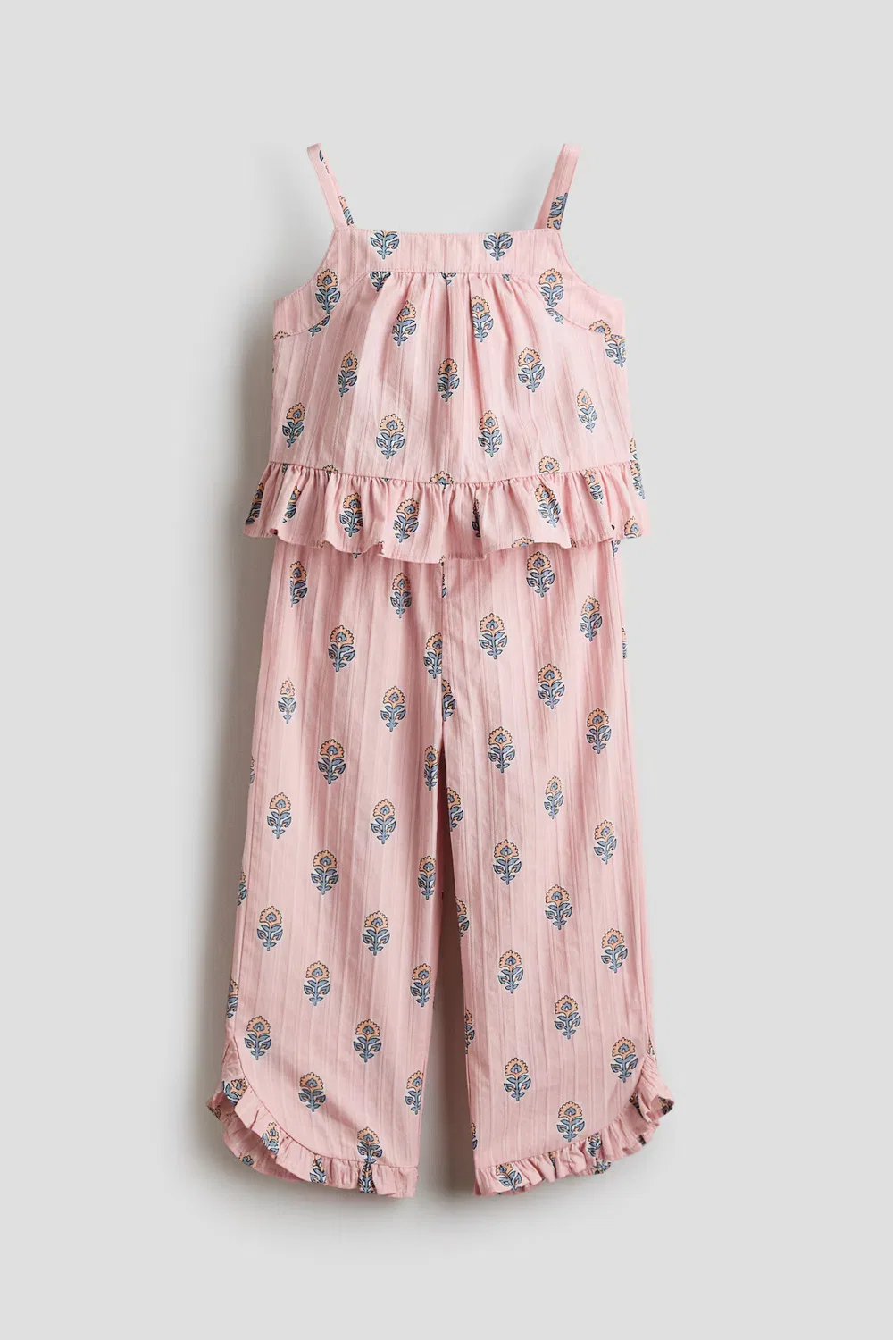 Хлопковый комплект из двух предметов с оборками H&M, Mattrosa/Gemustert