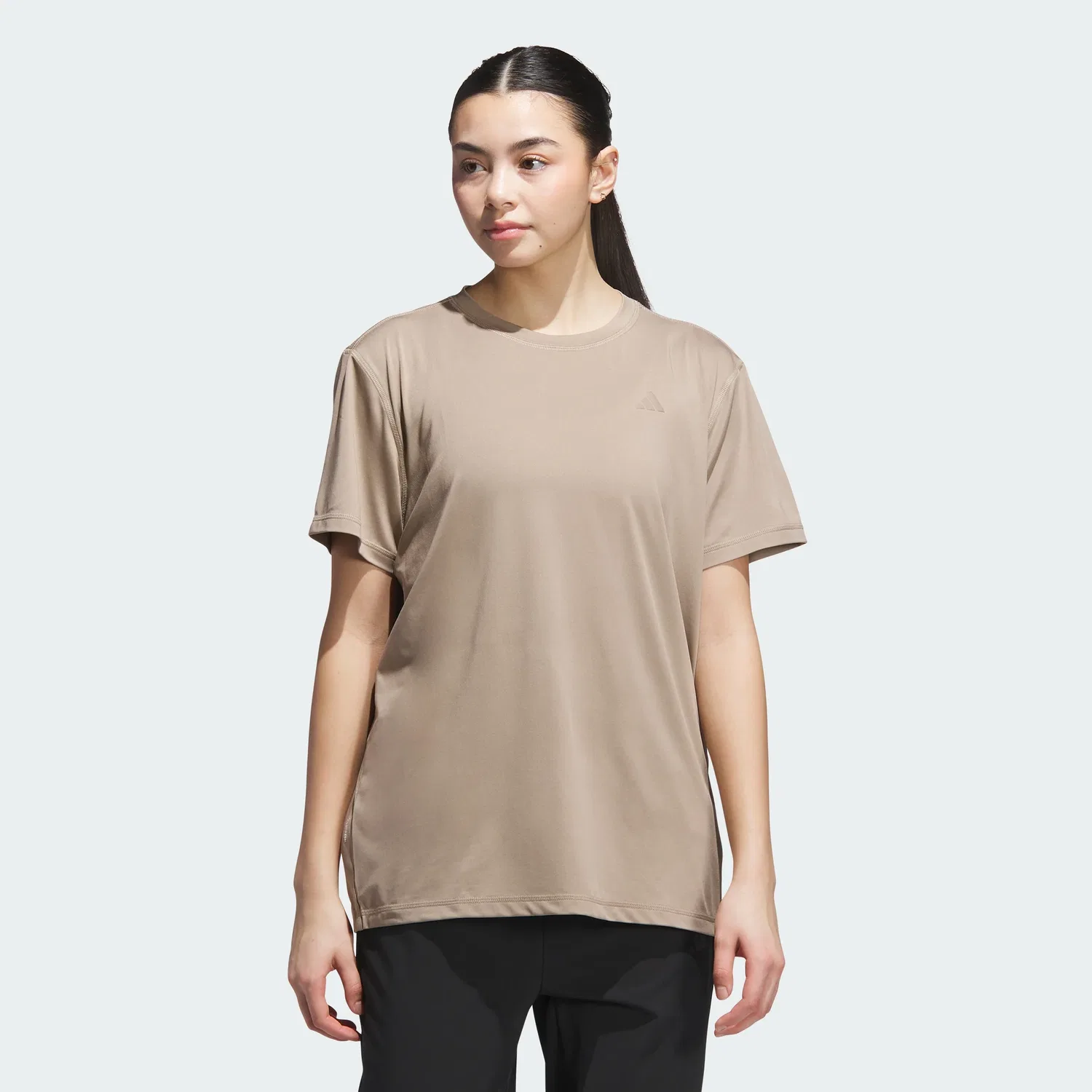 Женская футболка для тренировок свободного кроя Designed for Train Everyday Workout Tee adidas, Chalky Brown