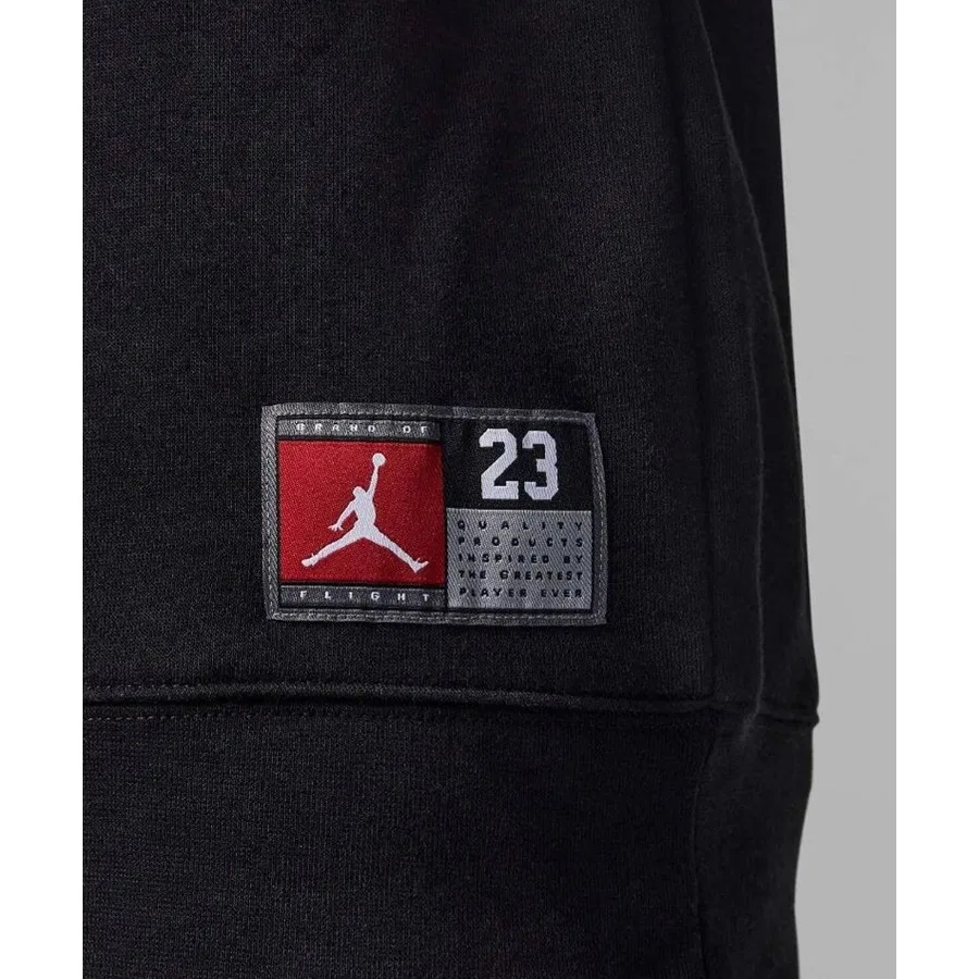 Детский свитшот с капюшоном Jordan Hbr Flc Po Hoodie Nike, Черно-красный — фото 4