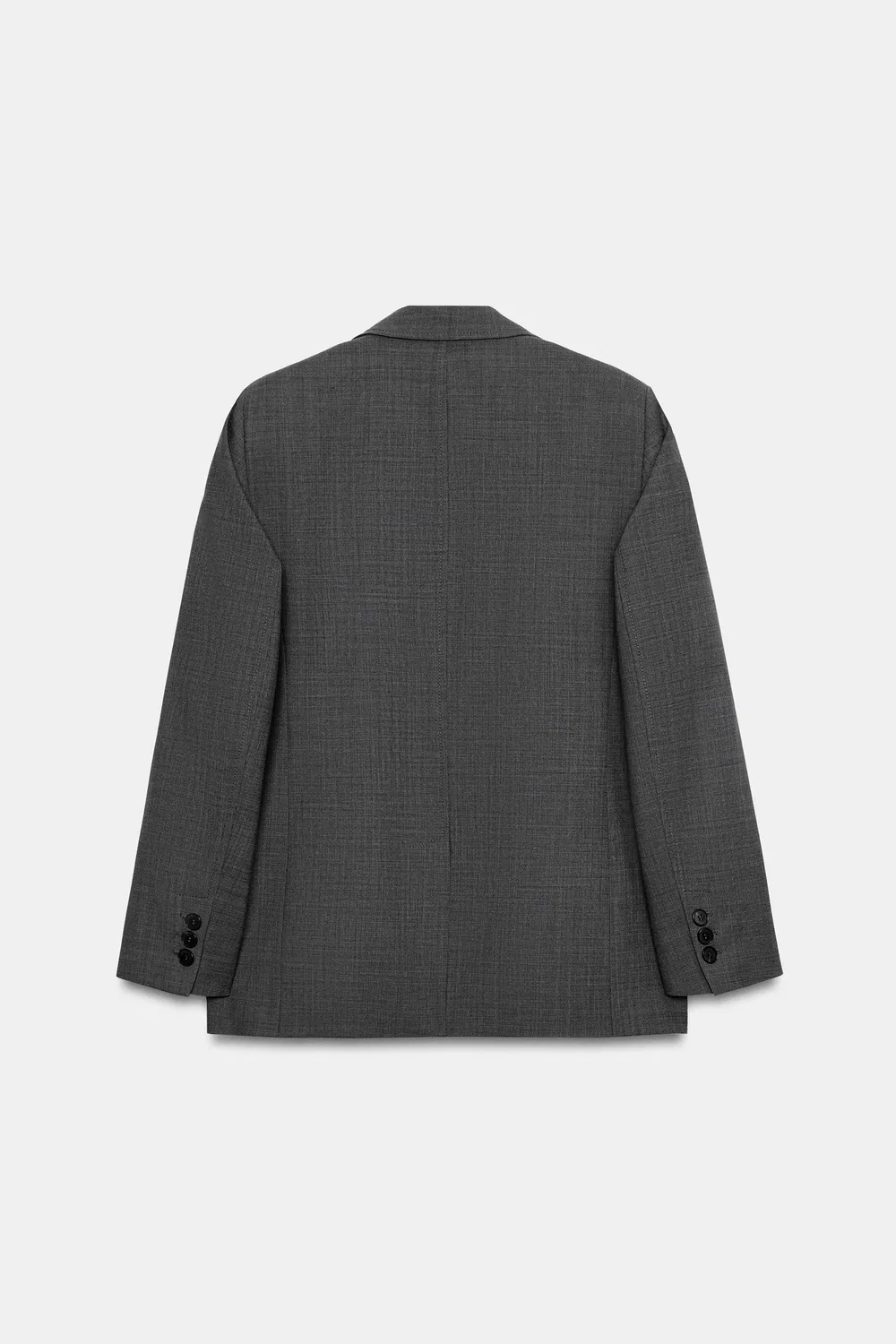 Прямой блейзер из шерстяной смеси, коллекция ZW. ZARA, Grey marl — фото 4
