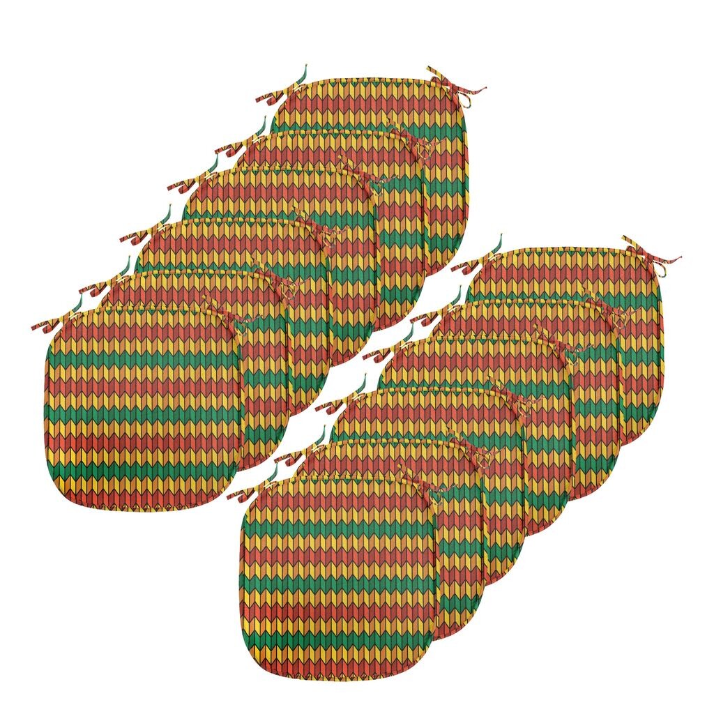 

Подушки на обеденный стул ABAKUHAUS Rasta, треугольные формы, декоративная водонепроницаемая подушка с ремнями для кухонных сидений, 40 см x 40 см — упаковка из 12 шт., цвет календулы, оранжевый