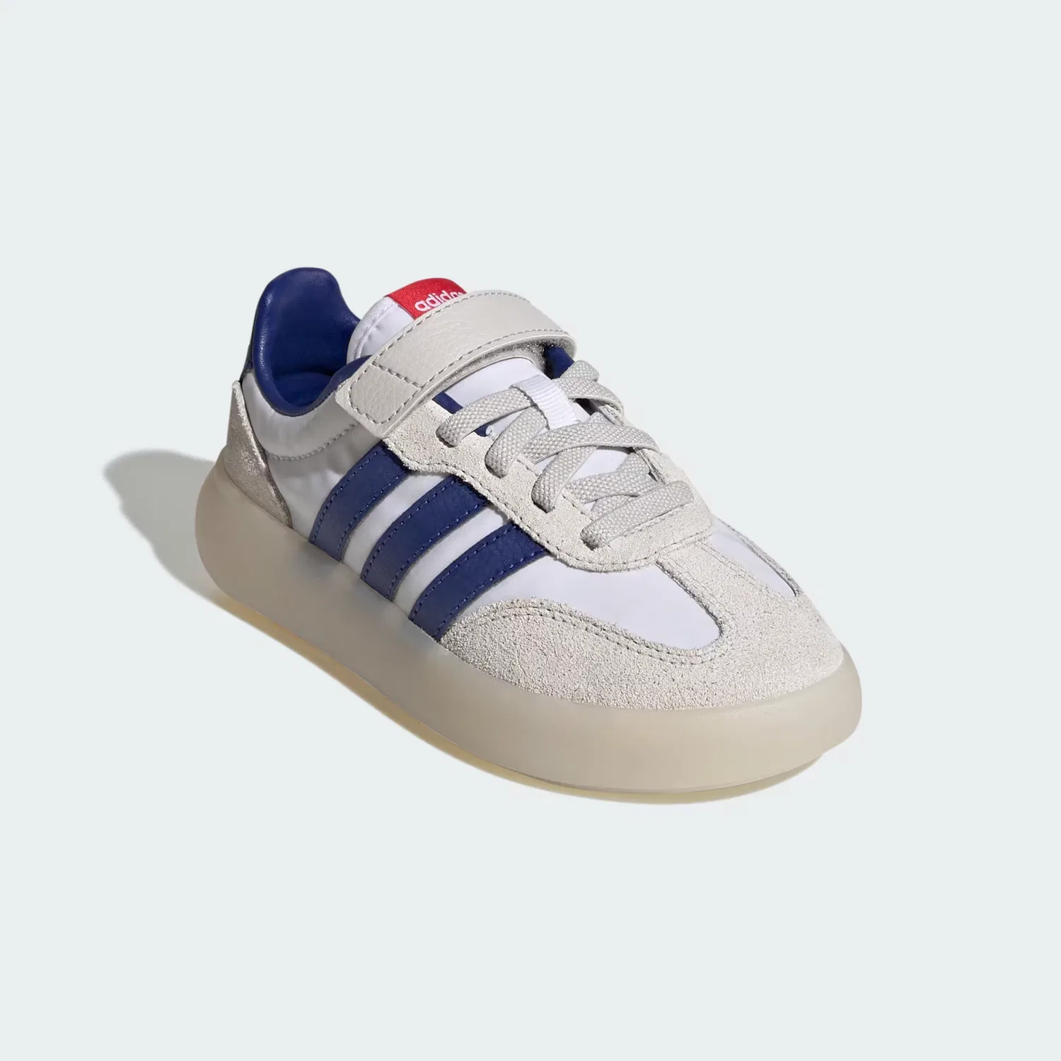 Детские кроссовки на эластичных шнурках и липучке Barreda Decode Adidas Sportswear, Cloud White/Mystery Ink/Pure Ruby — фото 4