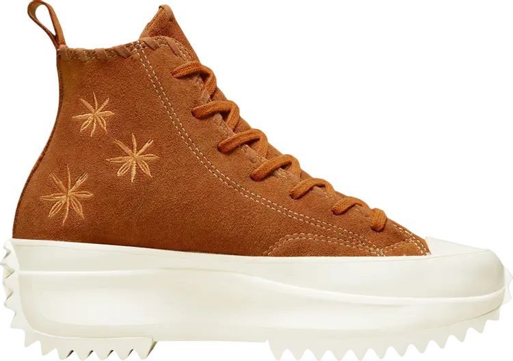 

Кроссовки Converse Run Star Hike Platform High Embroidered Floral - Amber, коричневый