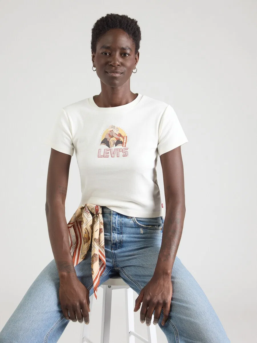 Футболка LEVI'S Essential белого цвета — фото 2