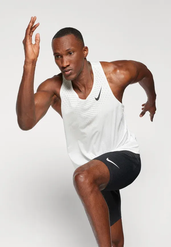 Майка с технологией Dri-fit, Nike Performance, Summit White/Black, черный — фото 4