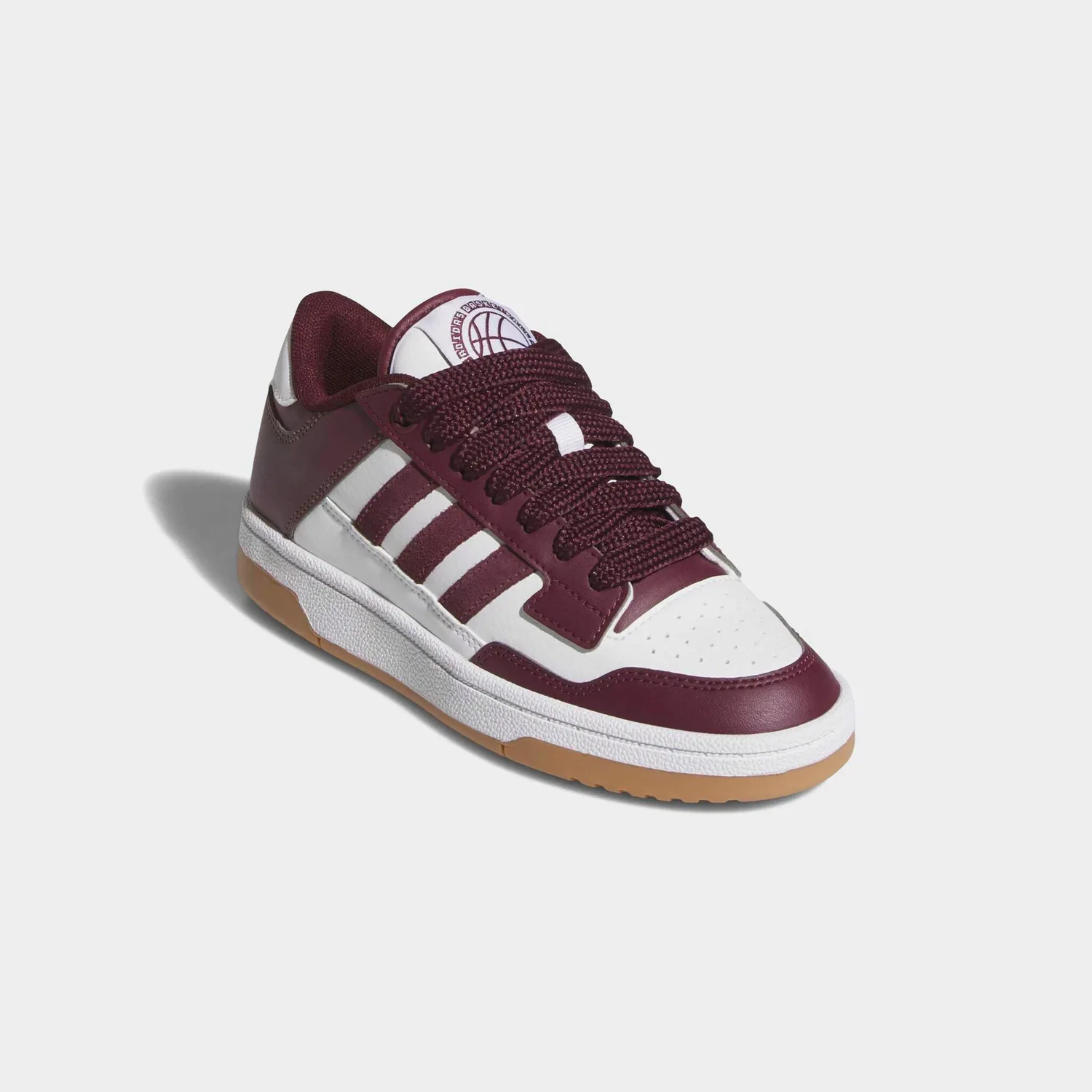 Детские кроссовки с ретро-дизайном Rapid Court Low Adidas Sportswear, Cloud White/Maroon