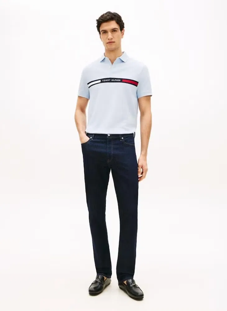 Поло с вышитым логотипом Regular fit Tommy Hilfiger, голубой — фото 4