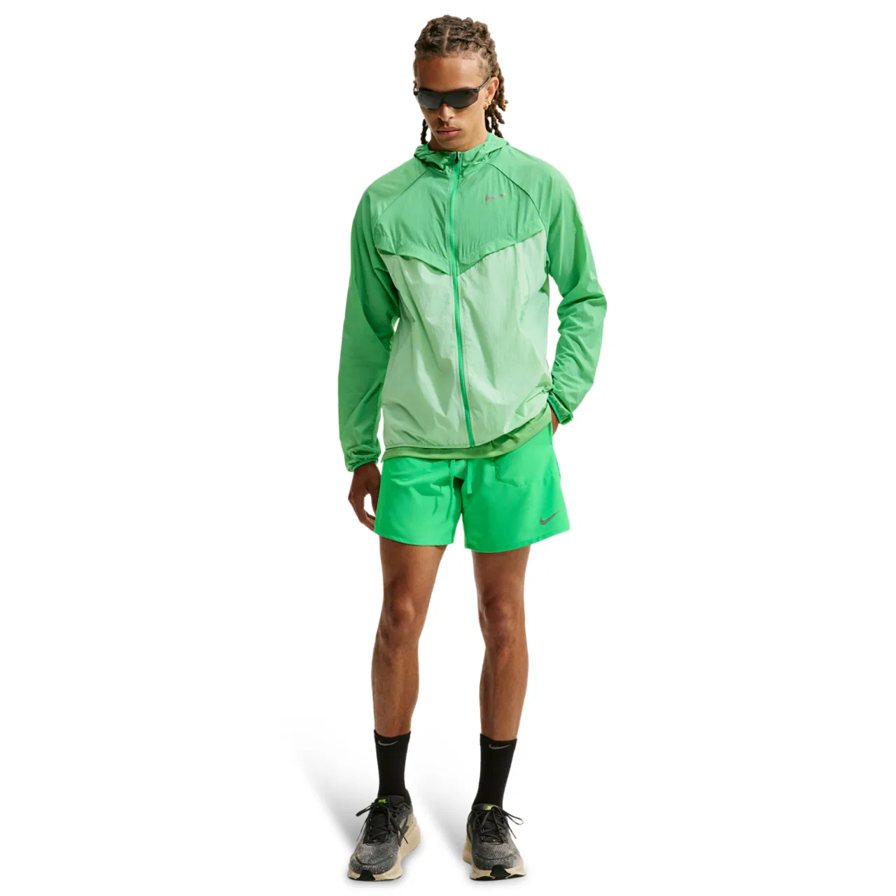 Мужские шорты с леггинсами Nike Dri-FIT Stride 2in1, Reflective Silver/Green Spark — фото 3