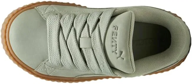 Детские кроссовки для девочек на шнуровке Fenty X Creeper Phatty PUMA, Green — фото 4