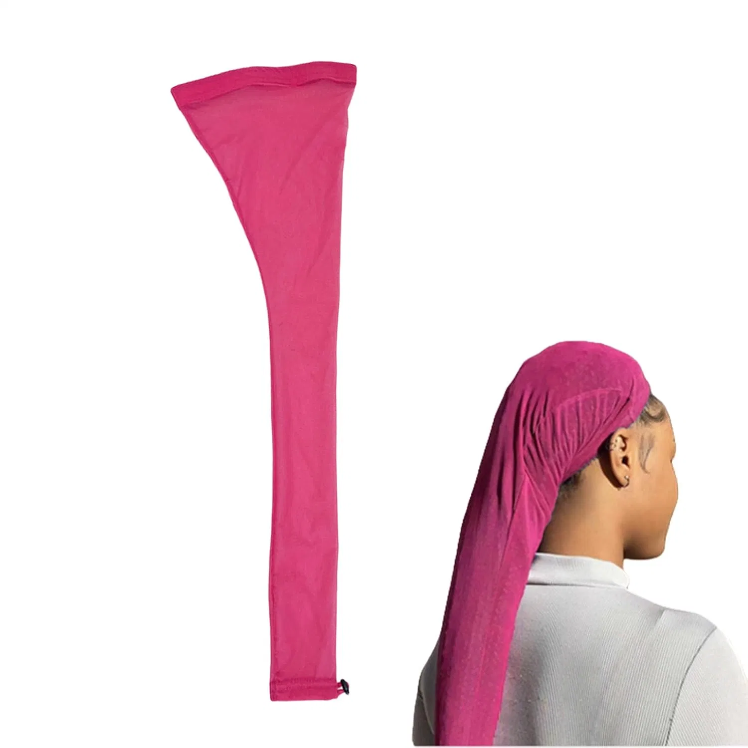 Шапочка для душа с завязками, Generisch, Розовая